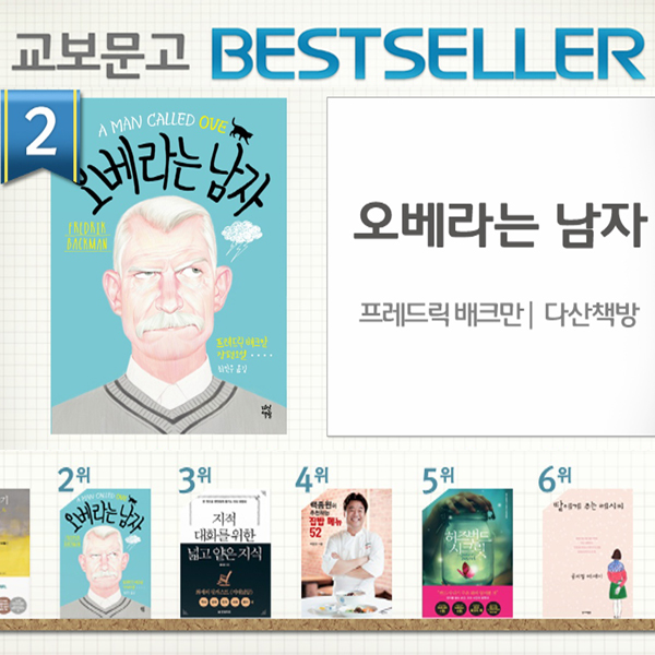 <6월 4주> 스웨덴 소설 인기, 『오베라는 남자』 종합 2위 등극