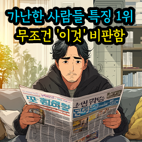 가난한 사람들 특징 1위 무조건 '이것' 비판함