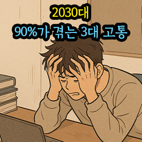 2030대 90%가 겪는 3대 고통