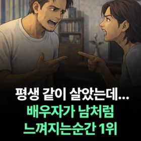 평생 같이 살았는데... 배우자가 남처럼 느껴지는 순간 1위