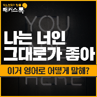 "나는 너인 그대로가 좋아" 이거 영어로 어떻게 말해?