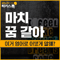 "마치 꿈 같아" 이거 영어로 어떻게 말해?