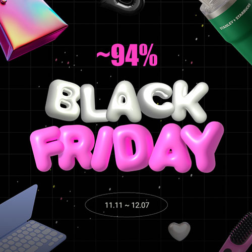 1년에 단 한번,<br>블랙 프라이데이 OPEN