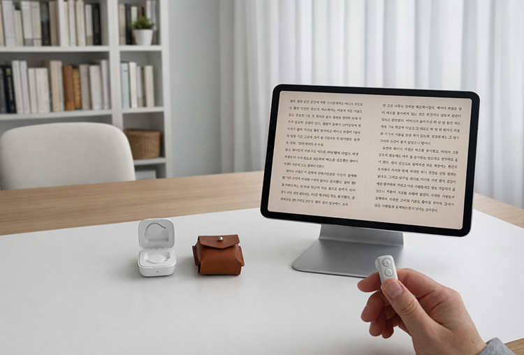 화면 터치 없이 깊어지는 이북 독서의 몰입감