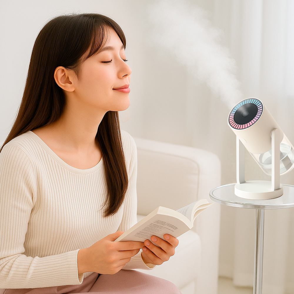 이놀 각도조절 미니 소형 책상 탁상용 가습기 600ml