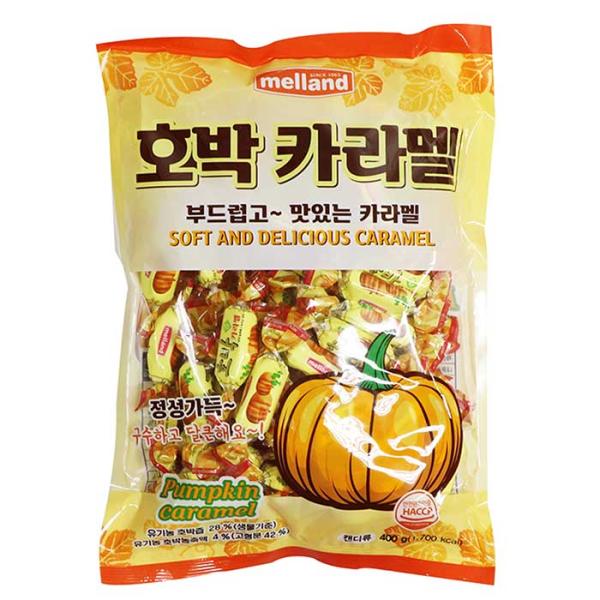 melland 부드럽고 맛있는 호박 카라멜 400g 3개