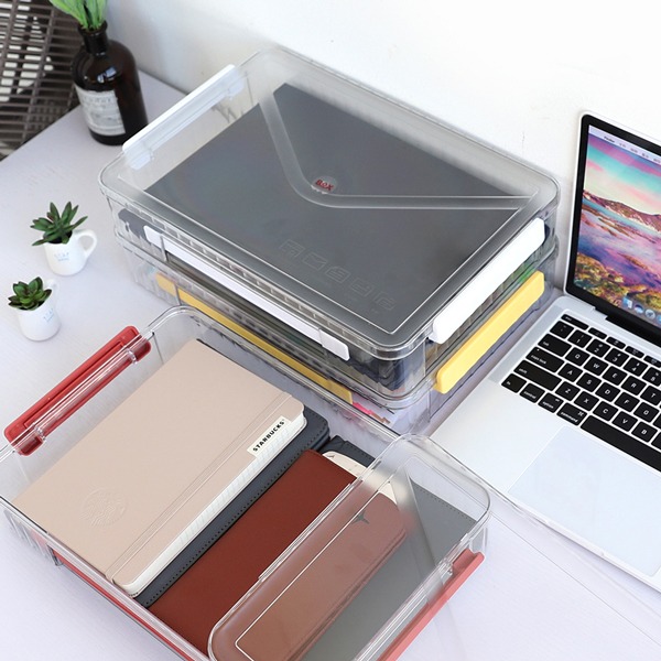 [1+1] A4 파일 시험지 계약서 보관 아크릴 서류정리함