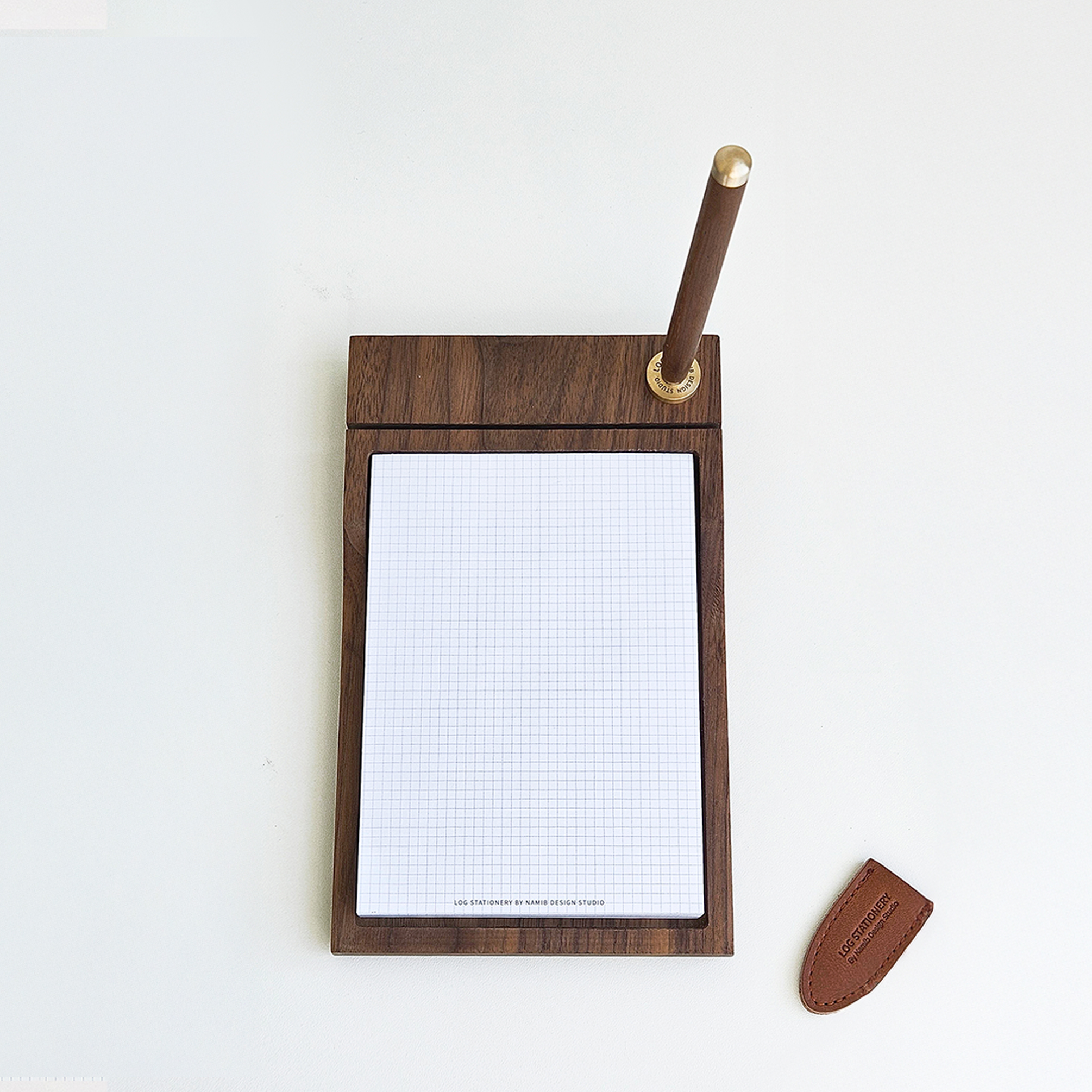월넛 메모패드 트레이&무한연필 세트