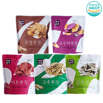 바삭바삭 부각(고추+우엉+고구마+비트+김)x각30g