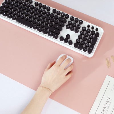 오피스 양면 심플 듀얼컬러 와이드 가죽 데스크 패드