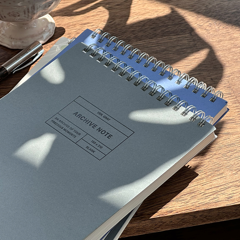 아카이브노트 A5 블랭크 스케치 메모 스프링노트