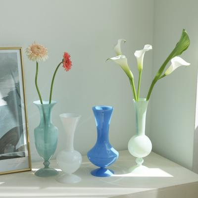빈티지 오브제 북유럽 디자인 오팔린 화병 꽃병 4type