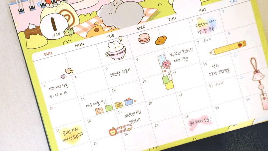 2027 보니 캘린더 (14개월 탁상달력) 상세 이미지 8