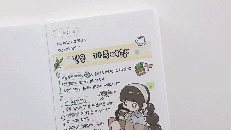 [만년형] 쉬폰 데일리 다이어리 + 양면 북밴드 상세 이미지 9