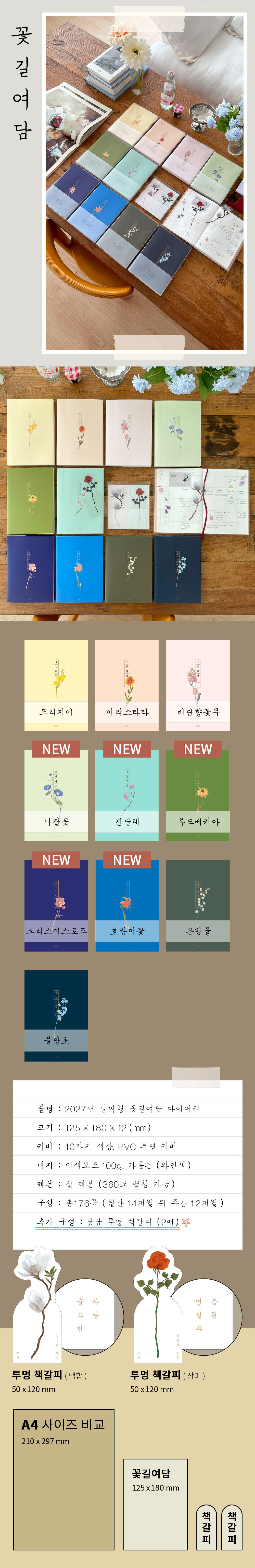 [날짜형] 2027 꽃길여담 다이어리 상세 이미지 2