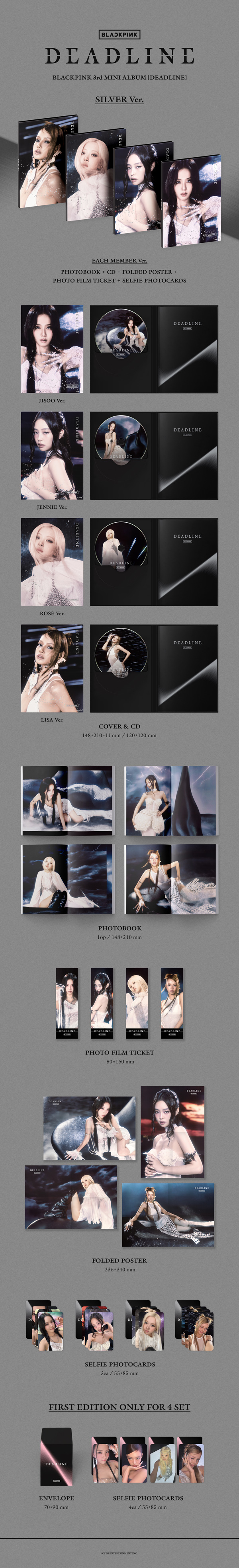 BLACKPINK - DEADLINE [Mini Album Vol.3] [SILVER VER] - Detail 1
