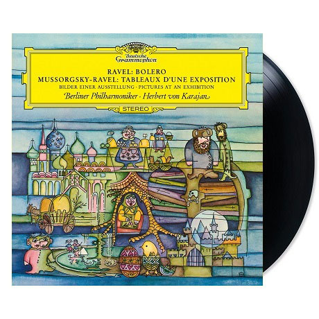 BOLERO & PICTURES AT AN EXHIBITION/ HERBERT VON KARAJAN [라벨: 볼레로 & 무소르크스키: 전람회의 그림 - 카라얀] [LP]
