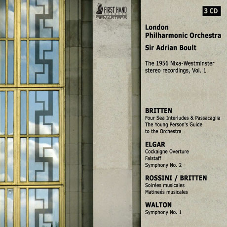 THE 1956 NIXA-WESTMINSTER RECORDINGS VOL.1: BRITTEN, ELGAR, ROSSINI-BRITTEN, WALTON [아드리안 볼트: 웨스트민스터 스테레오 레코딩 1집]