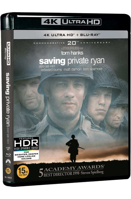 [3월 아카데미상 수상 명작 할인] 라이언 일병 구하기 4K UHD+BD [SAVING PRIVATE RYAN]