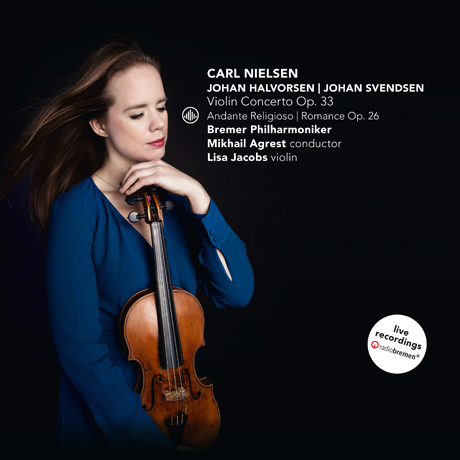 VIOLIN CONCERTO OP.33, ANDANTE RELIGIOSO, ROMANCE OP.26/ LISA JACOBS [닐센: 바이올린 협주곡, 할보르센: 안단테 렐리조소, 스벤젠: 로망스 - 리사 야콥스]
