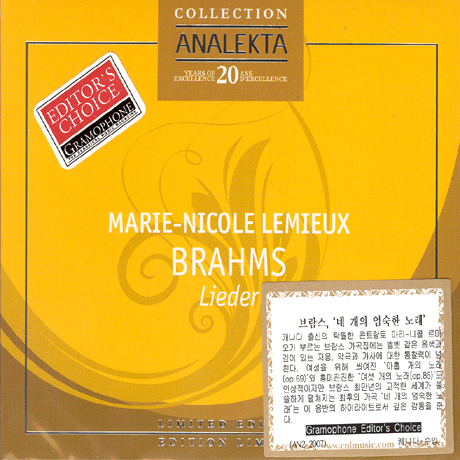 SECHS LIEDER, OP.86/ MARIE-NICOLE LEMIEUX