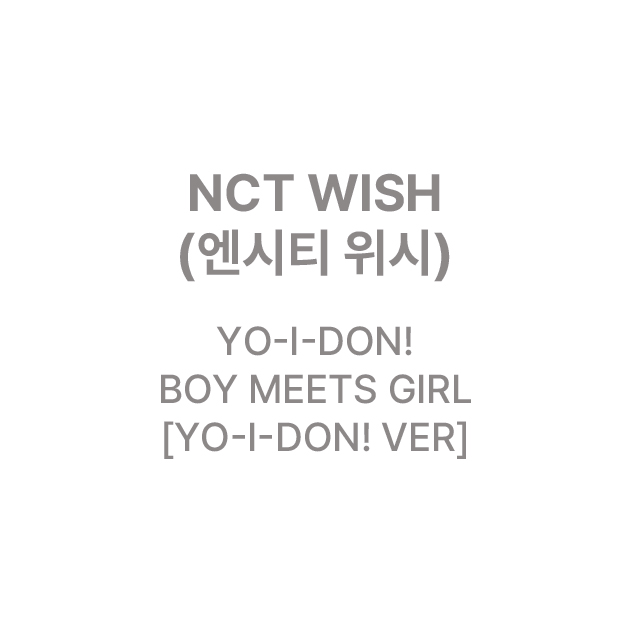 YO-I-DON!/BOY MEETS GIRL [YO-I-DON! VER]