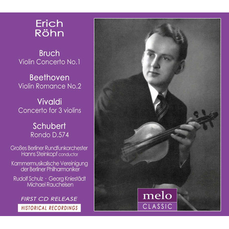 VIOLIN CONCERTOS: BRUCH, BEETHOVEN, VIVALDI, SCHUBERT/ HANNS STEINKOPF [에리히 뢴: 바이올린 협주곡]