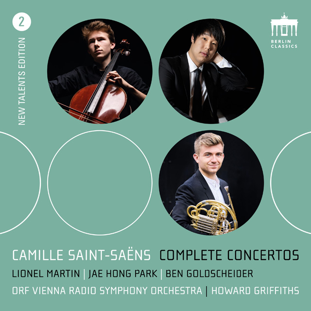 COMPLETE CONCERTOS/ LIONEL MARTIN, JAE HONG PARK, BEN GOLDSCHEIDER  [NEW TALENTS EDITION 2] [생상스: 피아노 협주곡 2번, 호른,첼로와 오케스트라를 위한 모음곡 - 리오넬 마르틴, 박재홍, 벤 골트샤이더]