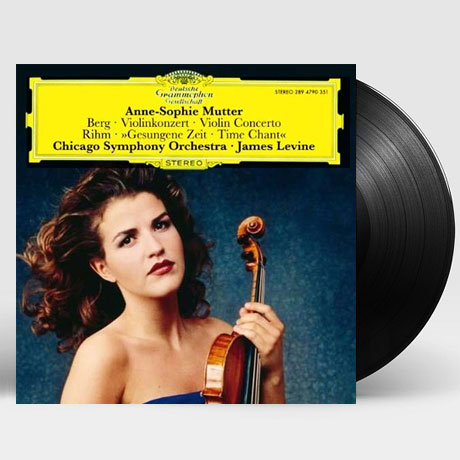 BERG: VIOLIN CONCERTO & RIHM: TIME CHANT/ JAMES LEVINE [베르크 & 림: 바이올린 협주곡 - 무터, 레바인] [LP]