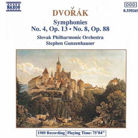 SYMPHONY NO.4 & 8/ STEPHEN GUNZENHAUSER [드보르작: 교향곡 4, 8번]