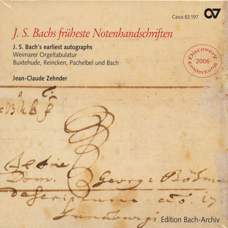 BACH`S EARLIEST AUTOGRAPHS/ JEAN-CLAUDE ZEHNDER
