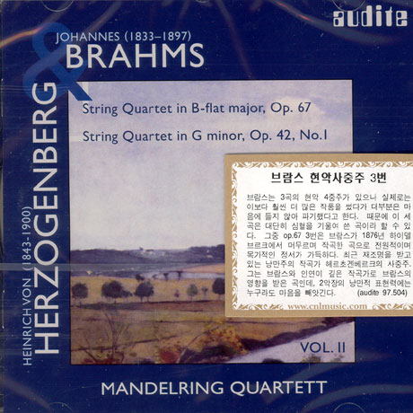 STRING QUARTETS/ MANDELRING QUARTETT [브람스 현악사중주 3번]