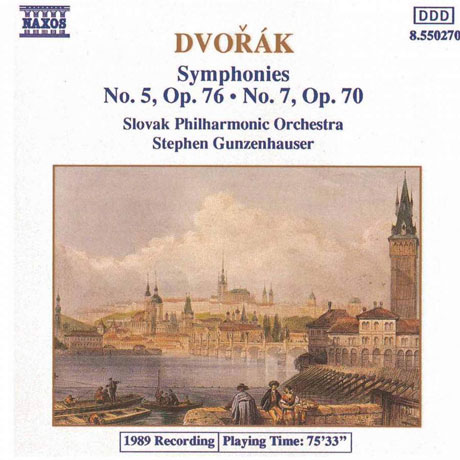 SYMPHONY NO.5 & 7/ STEPHEN GUNZENHAUSER [드보르작: 교향곡 5, 7번]