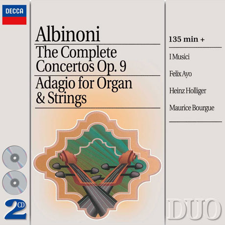 THE COMPLETE CONCERTOS OP9, ADAGIO FOR ORGAN & STRINGS/ I MUSICI [알비노니: 협주곡 전곡, 아다지오 - 이무지치]