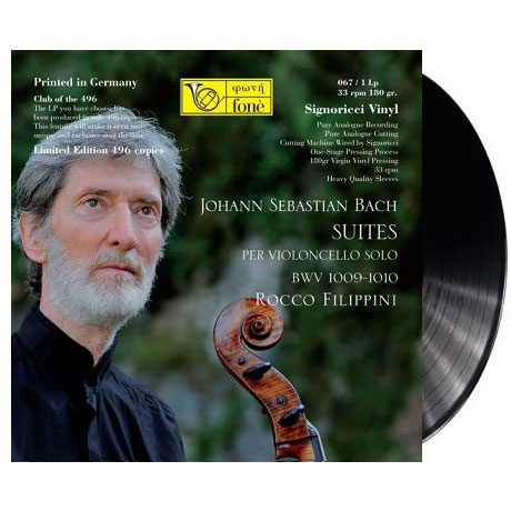 SUITES PER VIOLONCELLO SOLO BWV 1009-1010 VOL.2/ ROCCO FILIPPINI [180G LP] [바흐: 무반주첼로 2]