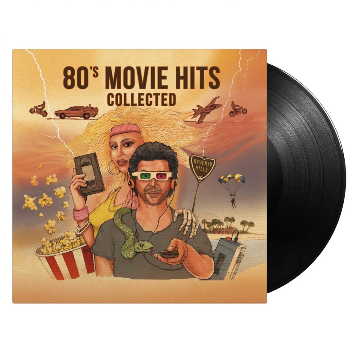 80`S MOVIE HITS COLLECTED [180G BLACK & WHITE LP]