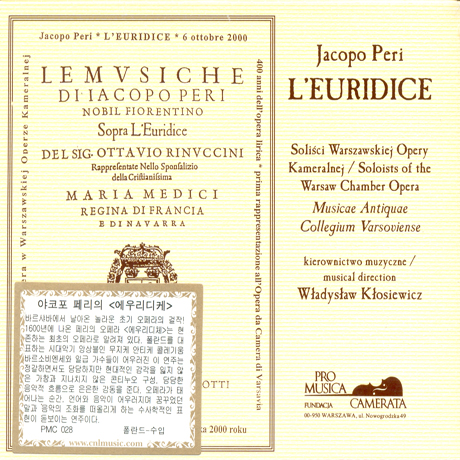 L`EURIDICE/ WLADYSLAW KLOSIEWICZ [야코포 페리 오페라: 에우리디케]