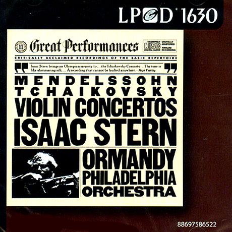 VIOLIN CONCERTO/ ISAAC STERN, EUGENE ORMANDY [LPCD 1630]