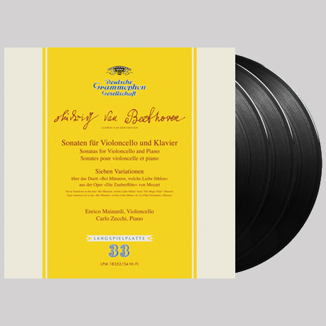 SONATAS FOR VIOLONCELLO AND PIANO/ ENRICO MAINARDI, CARLO ZECCHI [베토벤: 첼로 소나타 전곡 - 엔리코 마이나르디] [ANALOGPHONIC 180G LP]
