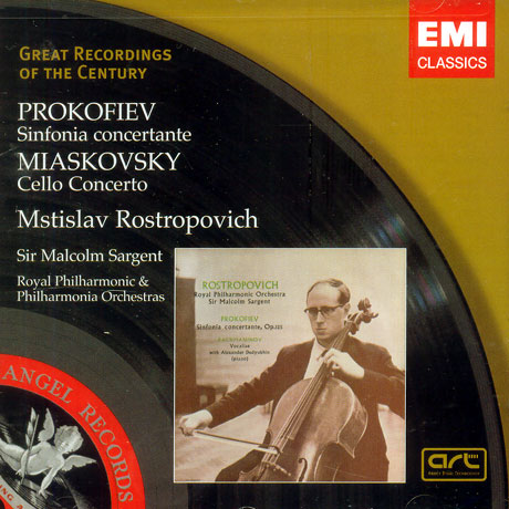 SINFONIA CONCERTANTE IN E MINOR OP.125/ MSTISLAV ROSTROPOVICH, MALCOLM SARGENT [GREAT RECORDINGS OF THE CENTURY]