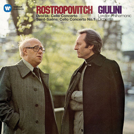 CELLO CONCERTOS/ MSTISLAV ROSTROPOVICH, CARLO MARIA GIULINI [드보르작 & 생상스: 첼로 협주곡 - 로스트로포비치, 줄리니]