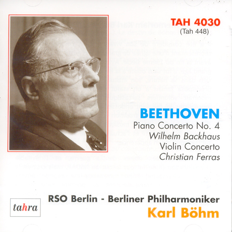 PIANO CONCERTO NO.4, VIOLIN CONCERTO/ WILHELM BACKHAUS, CHRISTIAN FERRAS, KARL BOHM [재발매 한정반 30집]