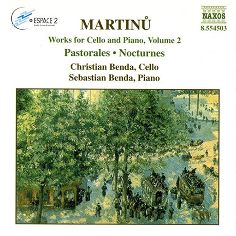 WORKS FOR CELLO & PIANO VOL.2/ CHRISTIAN BENDA, SEBASTIAN BENDA [마르티누: 첼로 & 피아노를 위한 작품 2집 - 벤다]