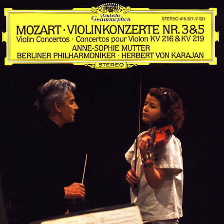 VIOLIN CONCERTOS NOS.3 & 5/ ANNE-SOPHIE MUTTER, HERBERT VON KARAJAN [모차르트: 바이올린 협주곡 3, 5번 - 무터, 카라얀]