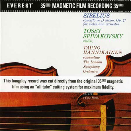 CONCERTO FOR VIOLIN/ TOSSY SPIVAKOVSKY, TAUNO HANNIKAINEN [200G LP]