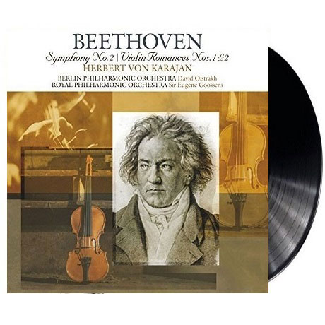 SYMPHONY NO.2 / VIOLIN ROMANCES NOS.1 & 2/ DAVID OISTRAKH, EUGENE GOOSSENS, HERBERT VON KARAJAN [180G LP] [베토벤: 교향곡 2번, 로망스 - 카라얀]