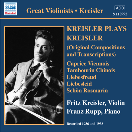 KREISLER PLAYS KREISLER/ FRANZ RUPP [크라이슬러가 연주하는 크라이슬러]