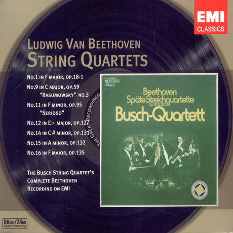 STRING QUARTETS/ BUSCH QUARTET [현악사중주 EMI 녹음 전곡집]