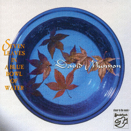 SEVEN LEAVES IN A BLUE BOWL OF WATER