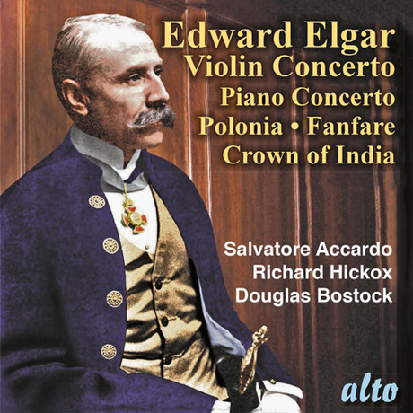 VIOLIN & PIANO CONCERTO, POLONIA, CROWN OF INDIA/ SALVATORE ACCARDO, RICHARD HICKOX, DOUGLAS BOSTOCK [엘가: 바이올린 협주곡, 피아노 협주곡 외 - 아카르도]